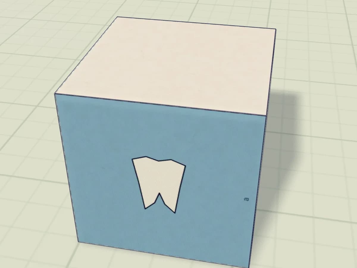 Boîte à dent de lait en papier avec son couvercle à rabats