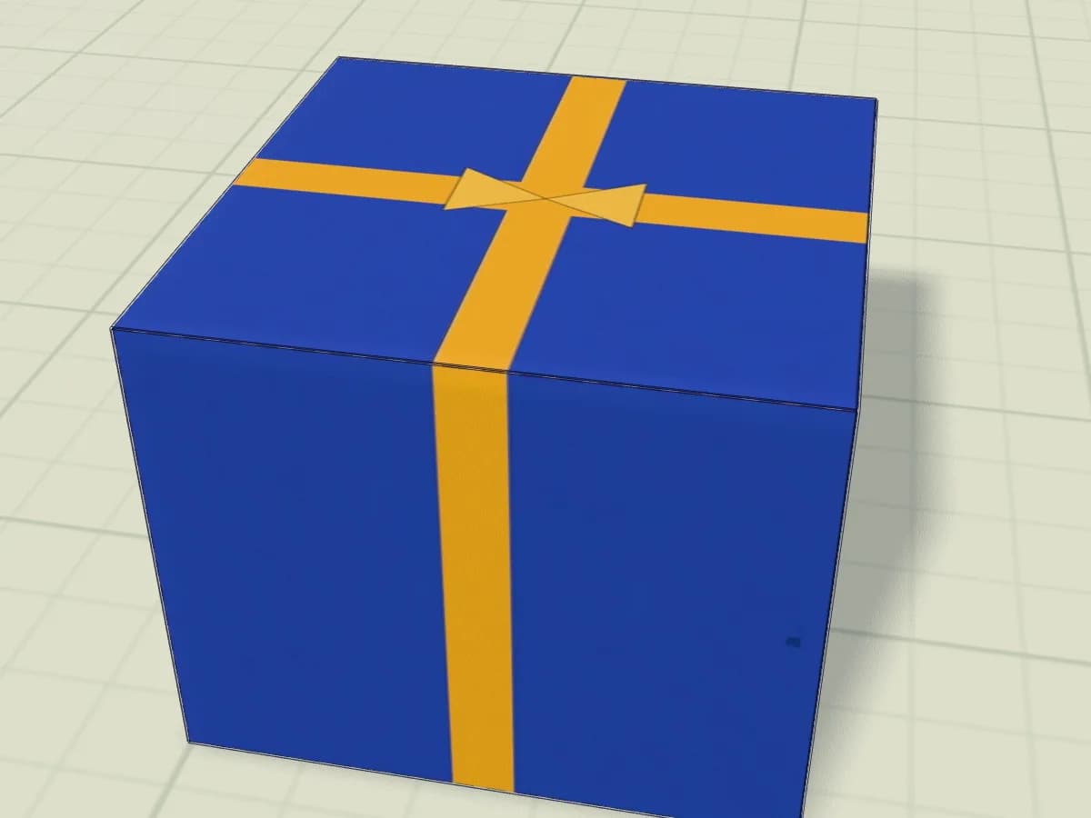 Boîte cadeau en papier avec couvercle relié par une charnière