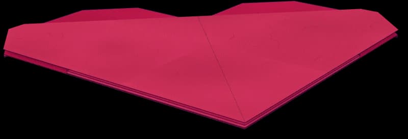 Cœur en papier avec deux bosses et une pointe en bas.